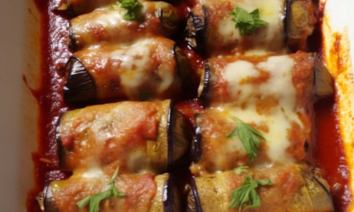 Rouleaux d’aubergine à l’italienne de Bérénice