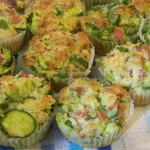 Muffins aux courgettes et jambon
